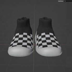 Kids Checkered Black and White Sneakers